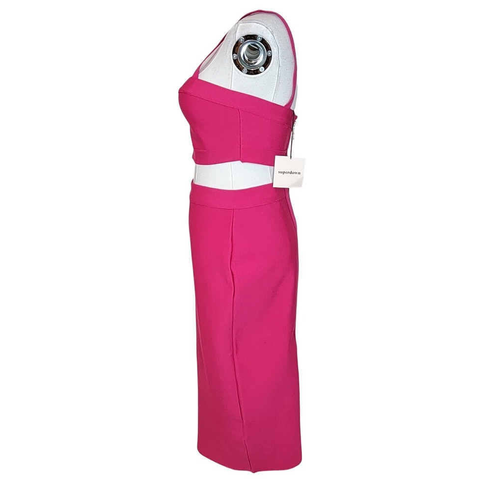 Revolve Superdown Emilia Pink 2 Piece Set Small Bachelorette Cocktail Summer - Picture 7 of 8
